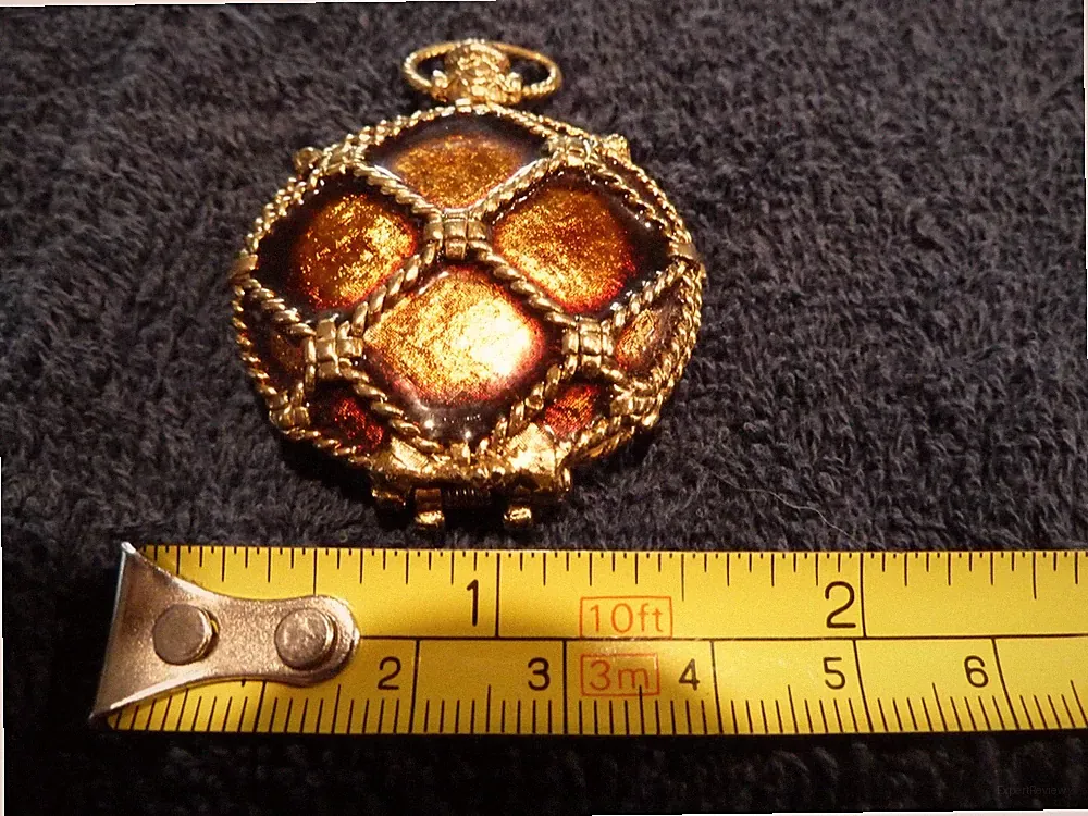 2 Vintage Solid perfume compacts Amber color Pocket watch/Sea green stone design