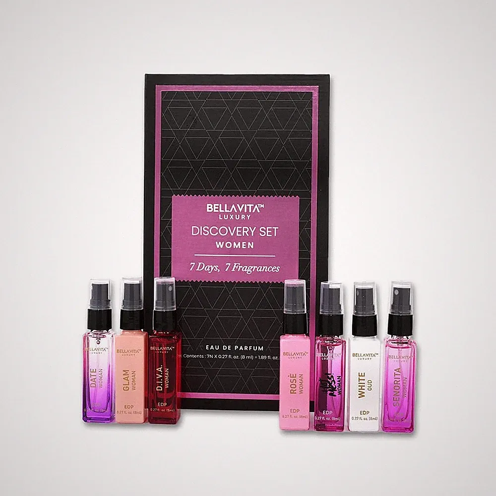 Bellavita Luxury Discovery Set Womens Perfumes (7X8Ml) | Mini Perfume Gift Set f