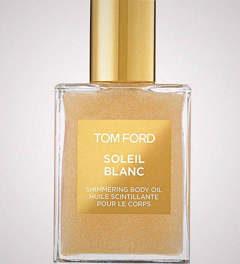 Mini Soleil Blanc Shimmering Body Oil 1.5 oz Amber & Bergamot Scent New