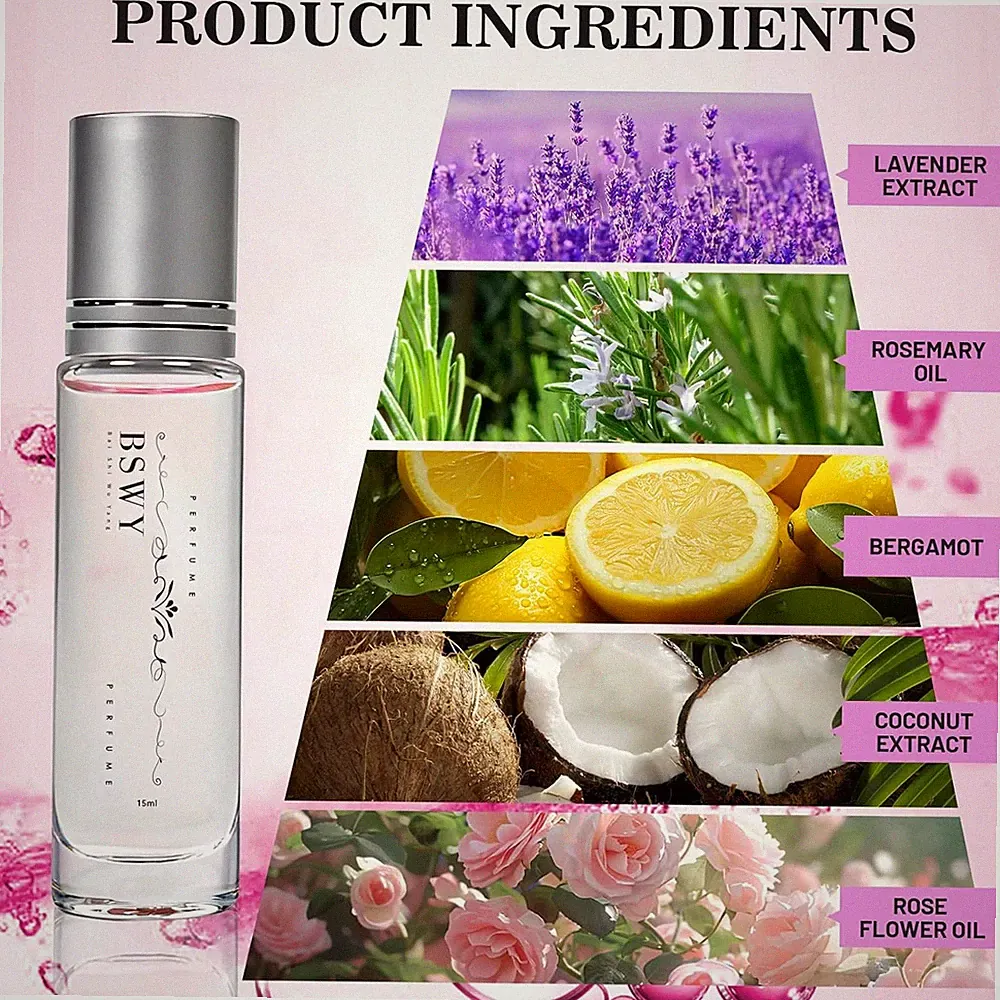 Natural Rose Perfume Oil Adapts to Skin Chemistry Vegan Clean Travel Scent