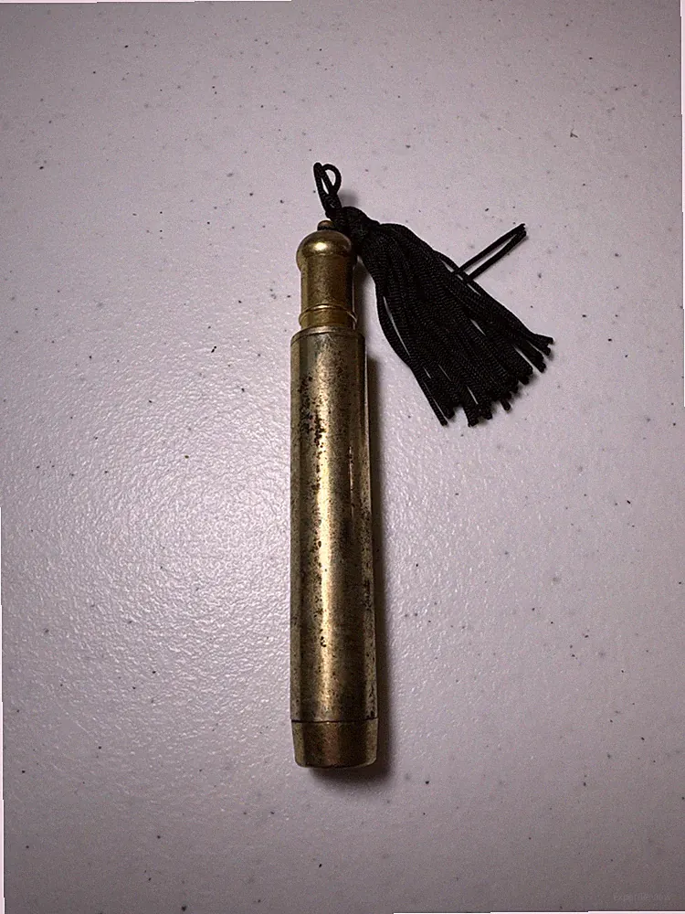 Vintage Goldtone Travel Perfume Pump Spray w/ Tassel