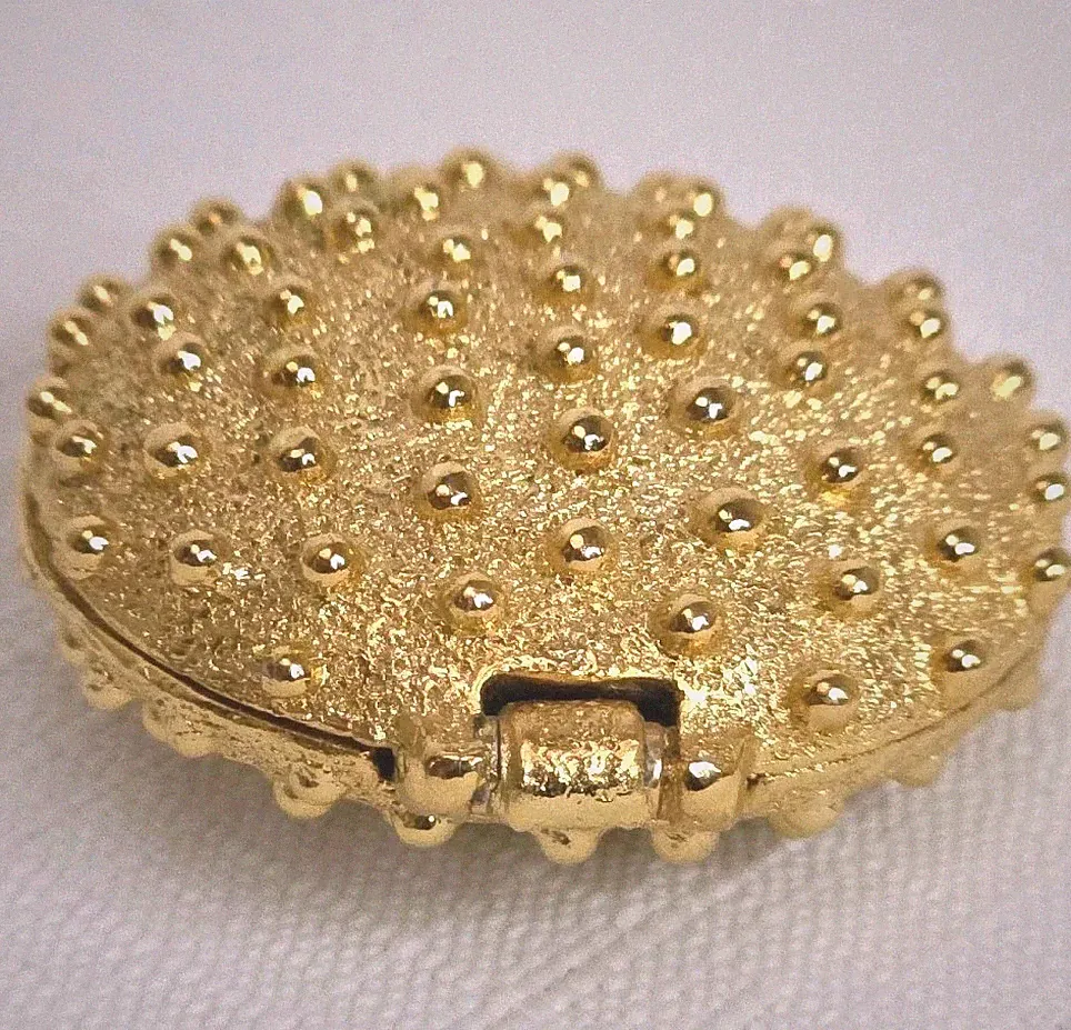 Vintage HELENA RUBINSTEIN *HERBESSENCE* Eau De Parfum Solid Gold Purse Compact